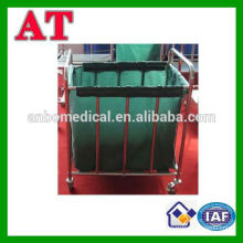 stianless steel trolley for waste metal waste bin castor